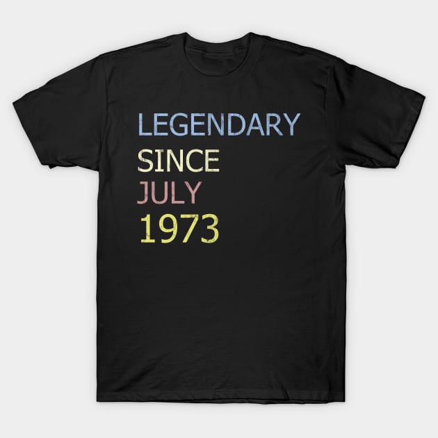 LEGENDARY SINCE JULY 1973 T-Shirt by BK55